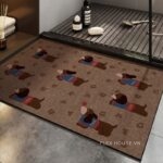 Thảm chùi chân nhà tắm họa tiết chó Dachshund XF3031.05
