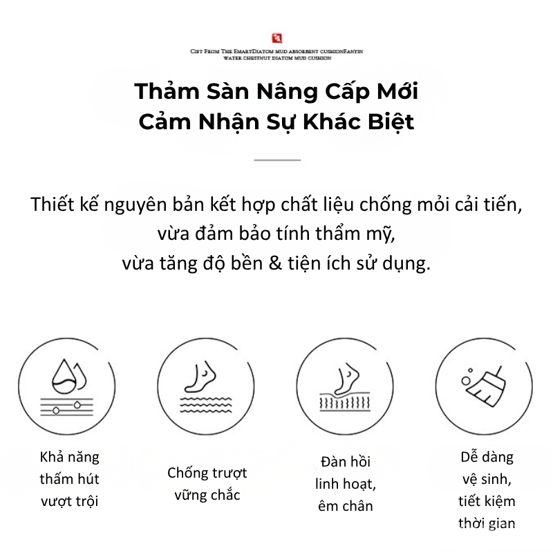 Thảm chùi chân cao cấp họa tiết hoa mai Đôn Hoàng XF5637