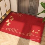 Thảm cửa ra vào chữ thư pháp Bình An Hỷ Lạc XF1097
