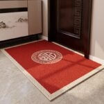 Thảm cửa ra vào phong cách Trung Hoa sắc đỏ may mắn XF1093-01