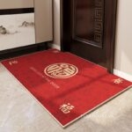 Thảm cửa ra vào phong cách Trung Hoa sắc đỏ may mắn XF1093-06