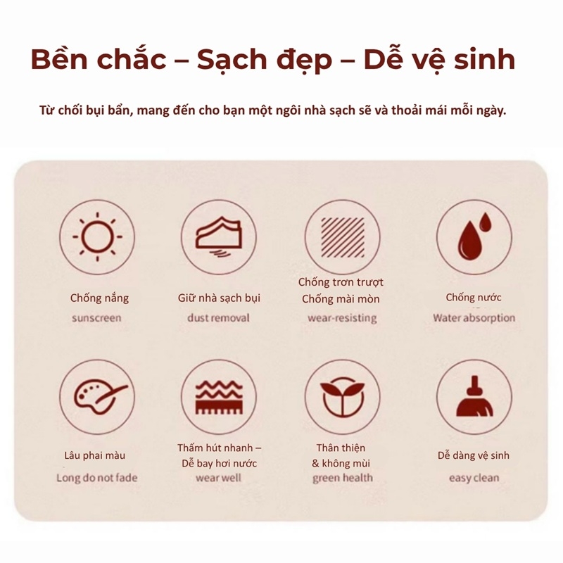 Thảm cửa ra vào phong cách Trung Hoa sắc đỏ may mắn XF1093