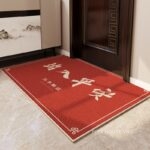Thảm cửa ra vào phong thủy sắc đỏ chiêu tài lộc XF1095.02