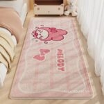 Thảm dệt sợi polyester giả Cashmere tông hồng pastel XF8804.02