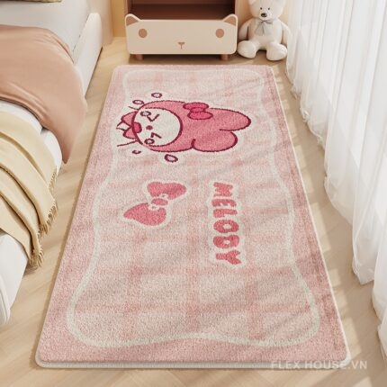 Thảm dệt sợi polyester giả Cashmere tông hồng pastel XF8804.02