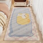 Thảm dệt sợi polyester giả Cashmere tông hồng pastel XF8804.03