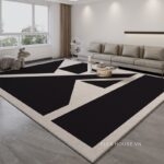 Thảm dệt sợi vòng cao cấp hình khối kiểu Mỹ XF6957