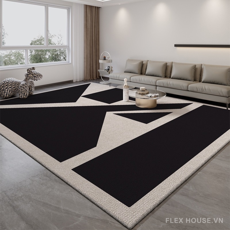 Thảm dệt sợi vòng cao cấp hình khối kiểu Mỹ XF6957 4 Thảm dệt sợi vòng cao cấp hình khối kiểu Mỹ XF6957