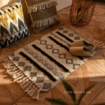 Thảm dệt tay Nordic Style họa tiết hình học Milia XF0718