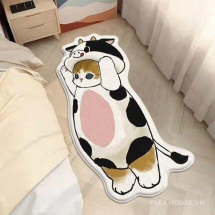 Thảm lông trải sàn polyester hình mèo cosplay XF2499.02
