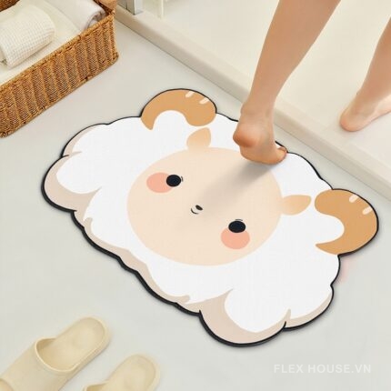 Thảm nhà tắm chống trượt siêu bám siêu thấm hình thú XF0614.02