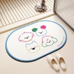Thảm nhà tắm hình những chú chó bông tuyết mát mẻ XF6858.06