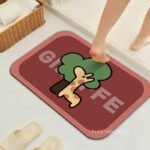 Thảm nhà tắm siêu thấm hình chữ nhật bo góc animals XF0615.03