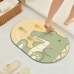 Thảm nhà tắm tảo cát dáng oval hình thú ngộ nghĩnh XF0617.03