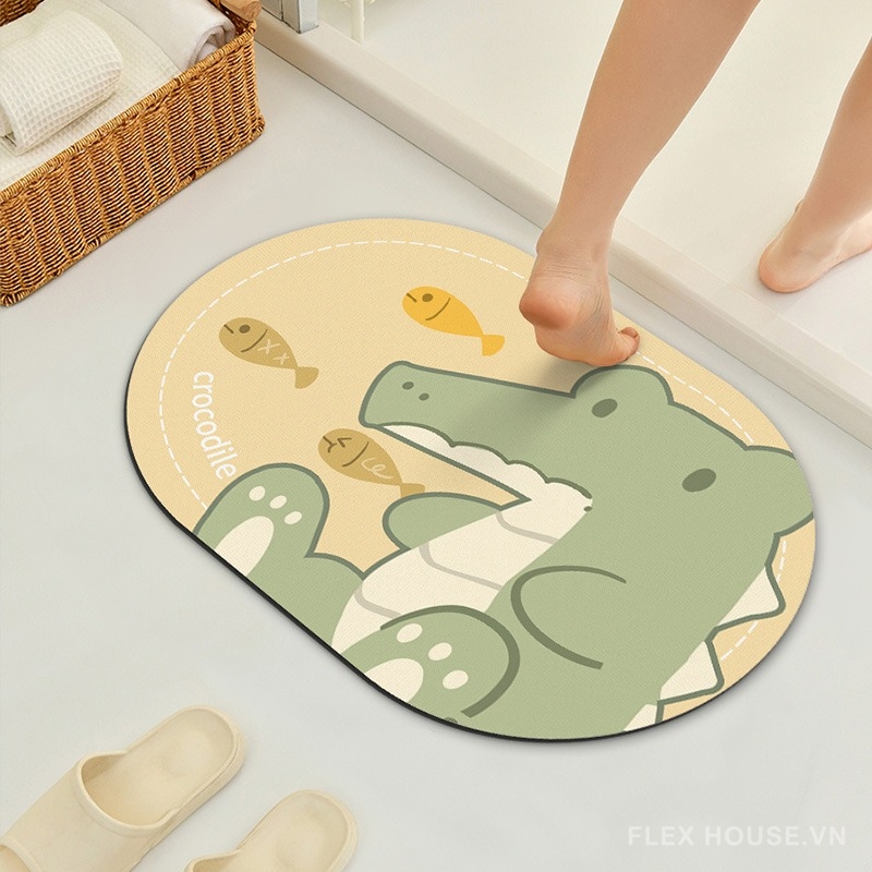 Thảm nhà tắm tảo cát dáng oval hình thú ngộ nghĩnh XF0617 11 Thảm nhà tắm tảo cát dáng oval hình thú ngộ nghĩnh XF0617.03