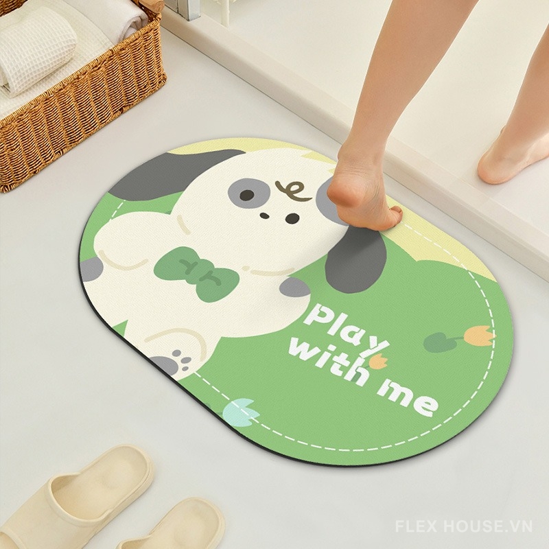 Thảm nhà tắm tảo cát dáng oval hình thú ngộ nghĩnh XF0617 13 Thảm nhà tắm tảo cát dáng oval hình thú ngộ nghĩnh XF0617.05