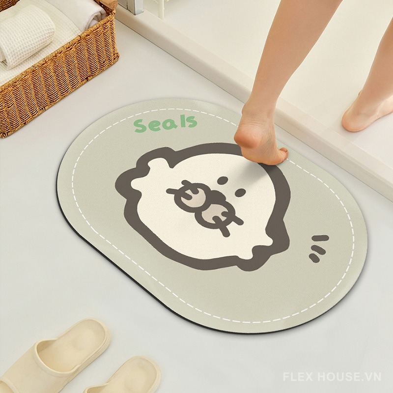 Thảm nhà tắm tảo cát dáng oval hình thú ngộ nghĩnh XF0617 14 Thảm nhà tắm tảo cát dáng oval hình thú ngộ nghĩnh XF0617.06