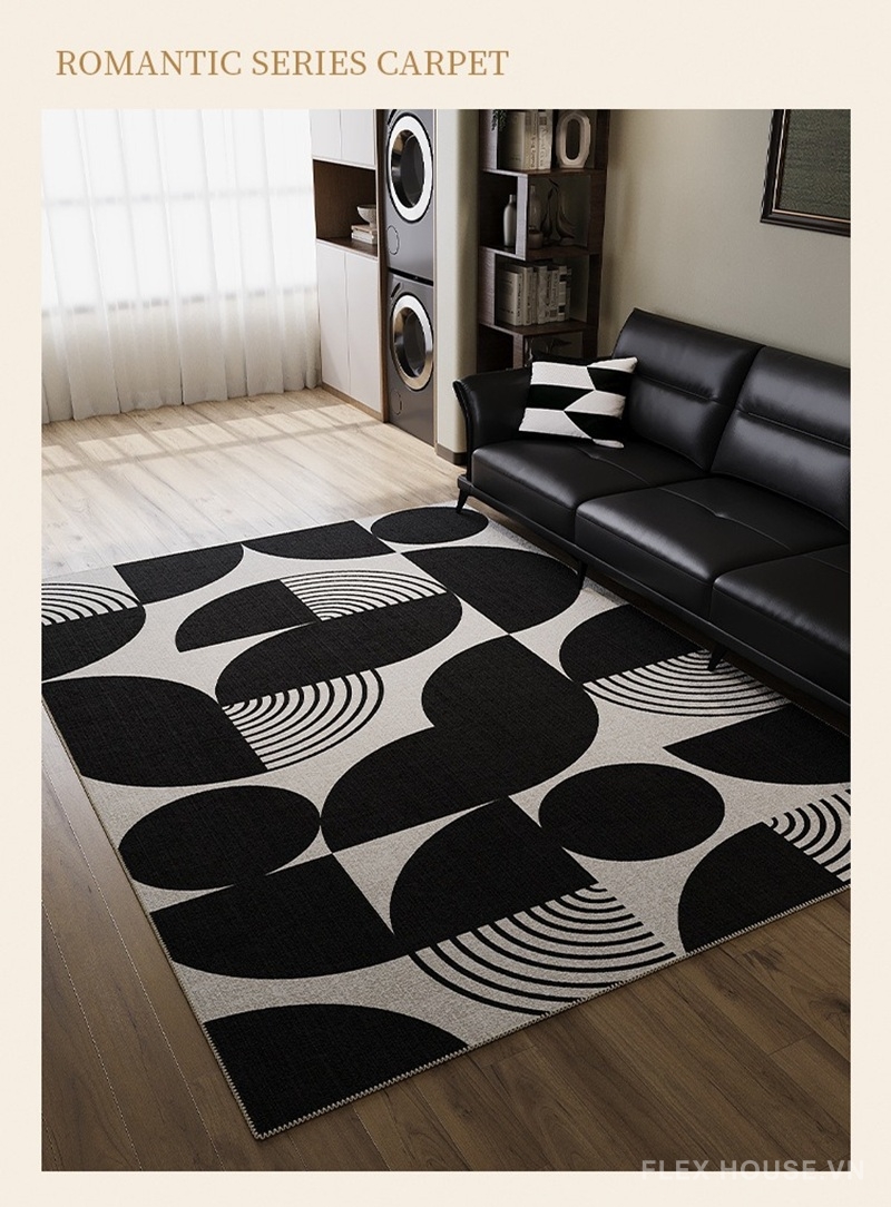 Thảm phòng khách hiện đại hình khối trừu tượng American Style XF6956