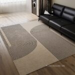 Thảm phòng khách vân line cong phong cách Mỹ XF6955