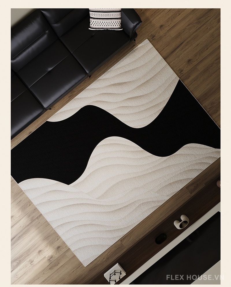 Thảm phòng khách vân sóng nghệ thuật XF6954 12 Thảm phòng khách vân sóng nghệ thuật American Minimal XF6954