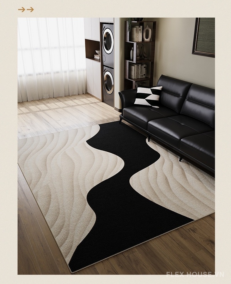 Thảm phòng khách vân sóng nghệ thuật XF6954 8 Thảm phòng khách vân sóng nghệ thuật American Minimal XF6954