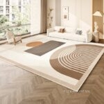 Thảm sofa phòng khách họa tiết vân tròn Bắc Âu XF0044.01