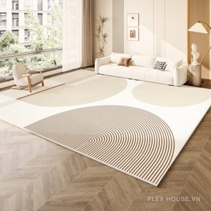 Thảm sofa phòng khách họa tiết vân tròn Bắc Âu XF0044.02