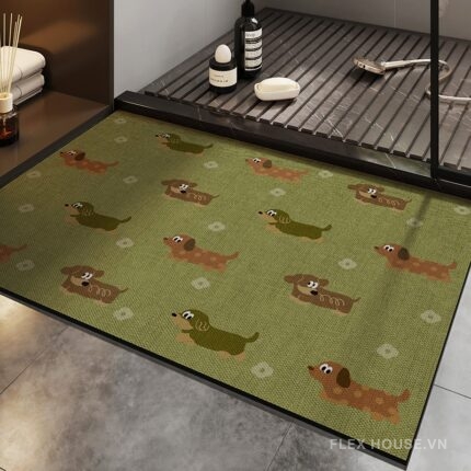 Thảm tảo cát những chú chó Dachshund Đức nhỏ XF3032.01