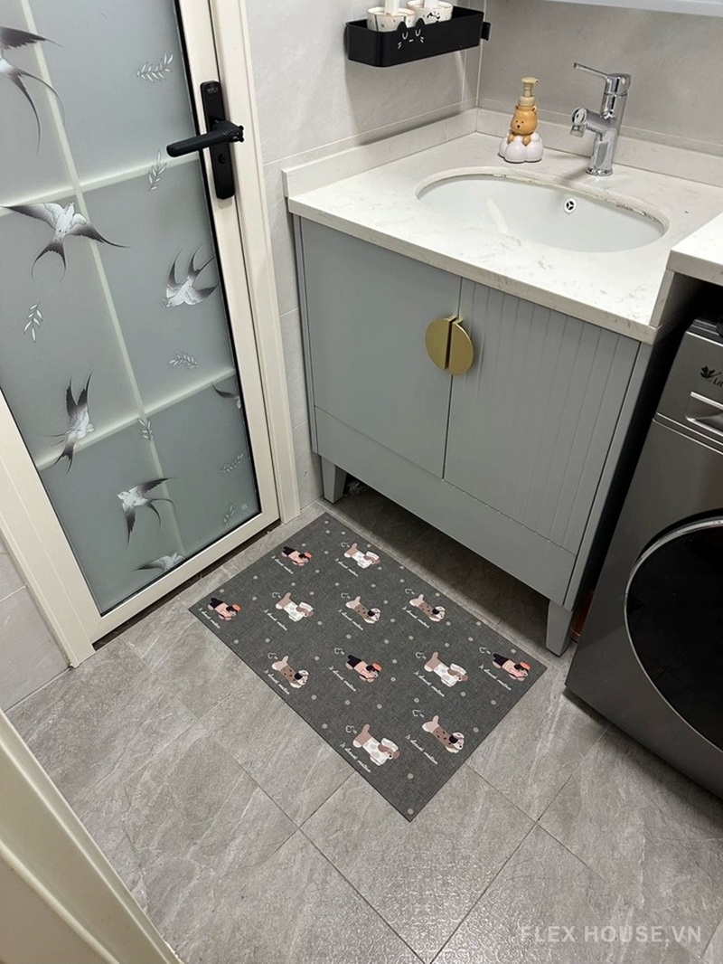 Thảm tảo cát những chú chó Dachshund Đức nhỏ XF3032 13 Ảnh thực tế thảm XF3032