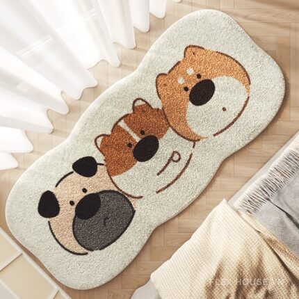 Thảm trải cạnh giường ba chú gấu cute XF4483