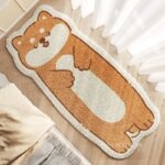 Thảm trải cạnh giường gấu nâu nằm ngửa dễ thương XF4488