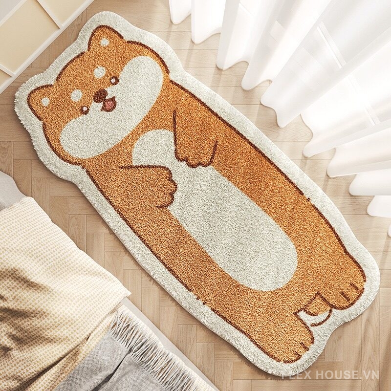 Thảm trải cạnh giường góc cửa sổ bạn gấu hồn nhiên XF4488 7 Thảm trải cạnh giường góc cửa sổ bạn gấu hồn nhiên XF4488