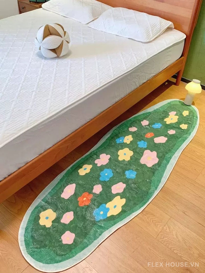 Thảm trải cạnh giường hoa đồng cỏ xanh tự nhiên XF4481 12 Thảm trải cạnh giường hoa đồng cỏ xanh tự nhiên XF4481