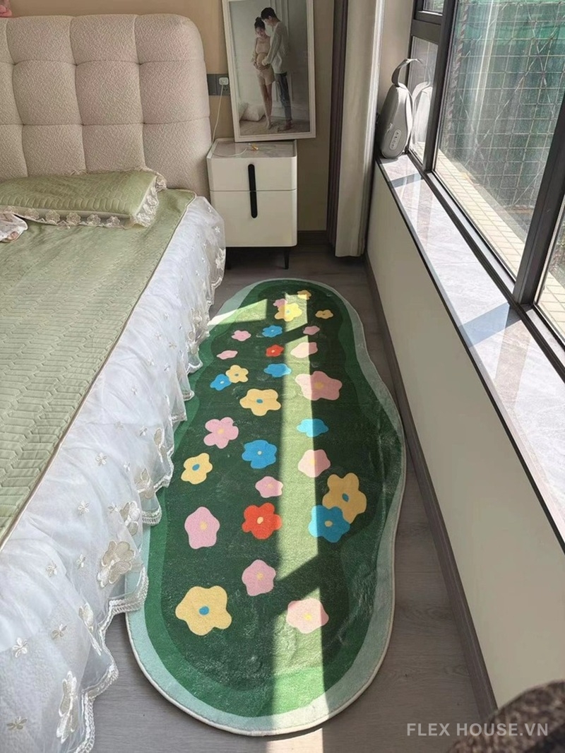 Thảm trải cạnh giường hoa đồng cỏ xanh tự nhiên XF4481 14 Thảm trải cạnh giường hoa đồng cỏ xanh tự nhiên XF4481