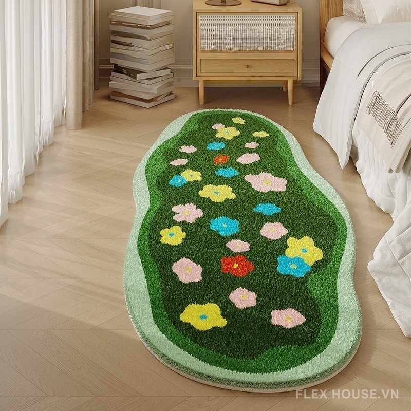 Thảm trải cạnh giường hoa đồng cỏ xanh tự nhiên XF4481 10 Thảm trải cạnh giường hoa đồng cỏ xanh tự nhiên XF4481.01