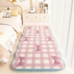Thảm trải cạnh giường nơ kẻ ô phong cách Korean Cozy XF8776.01