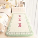 Thảm trải cạnh giường nơ kẻ ô phong cách Korean Cozy XF8776.03
