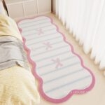 Thảm trải cạnh giường phòng ngủ nơ hồng Girly Chic XF8779.02
