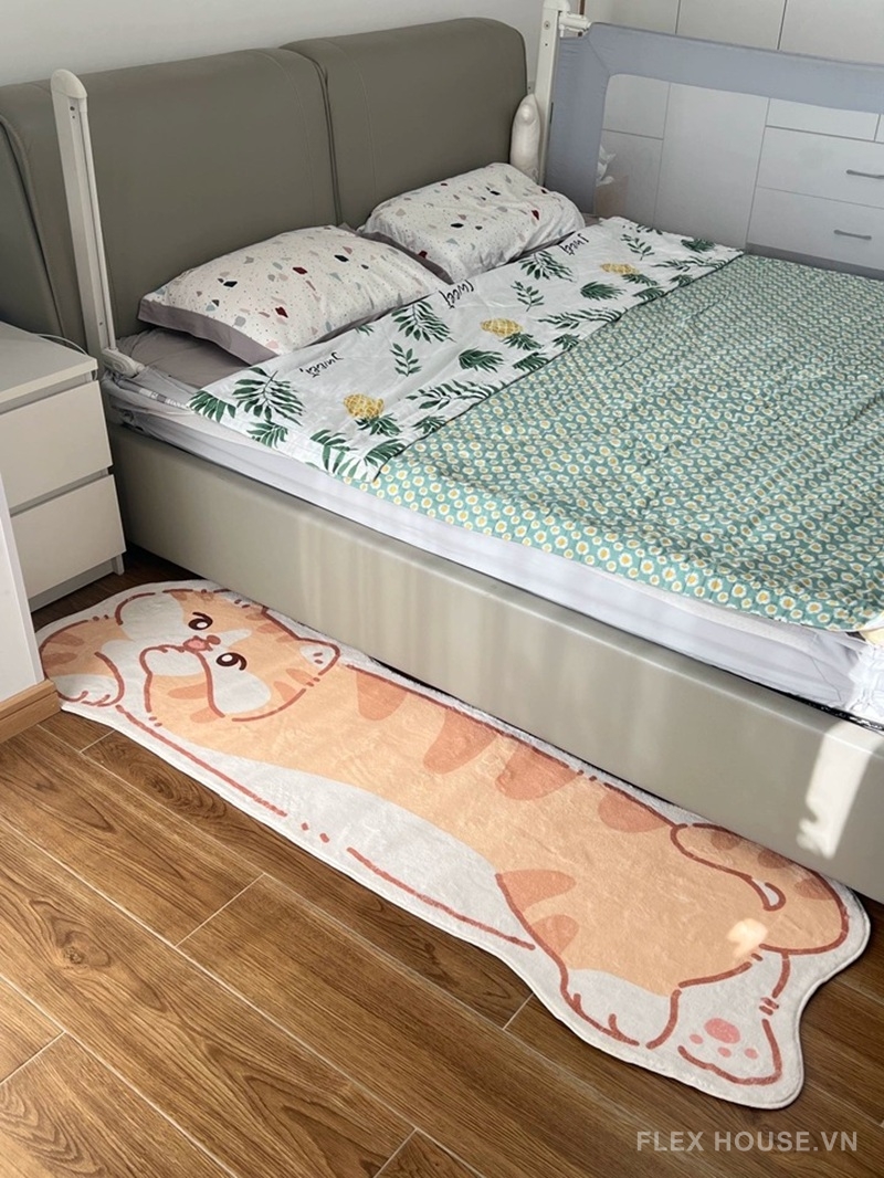 Thảm trải sàn cho trẻ em hình mèo vàng đáng yêu XF4485 8 Thảm trải sàn cho trẻ em hình mèo vàng đáng yêu XF4485