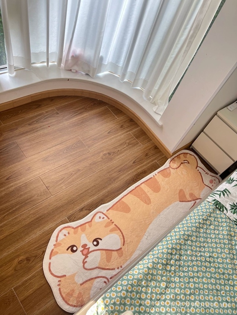 Thảm trải sàn cho trẻ em hình mèo vàng đáng yêu XF4485 9 Thảm trải sàn cho trẻ em hình mèo vàng đáng yêu XF4485