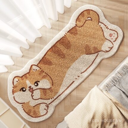 Thảm trải sàn cho trẻ em hình mèo vàng đáng yêu XF4485