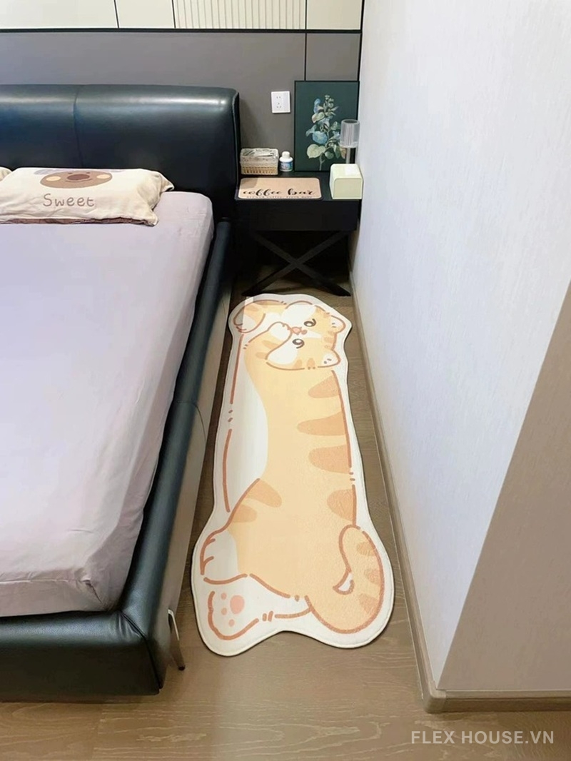 Thảm trải sàn cho trẻ em hình mèo vàng đáng yêu XF4485 11 Thảm trải sàn cho trẻ em hình mèo vàng đáng yêu XF4485