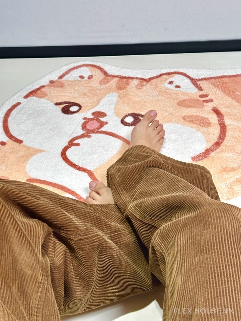 Thảm trải sàn cho trẻ em hình mèo vàng đáng yêu XF4485 12 Thảm trải sàn cho trẻ em hình mèo vàng đáng yêu XF4485