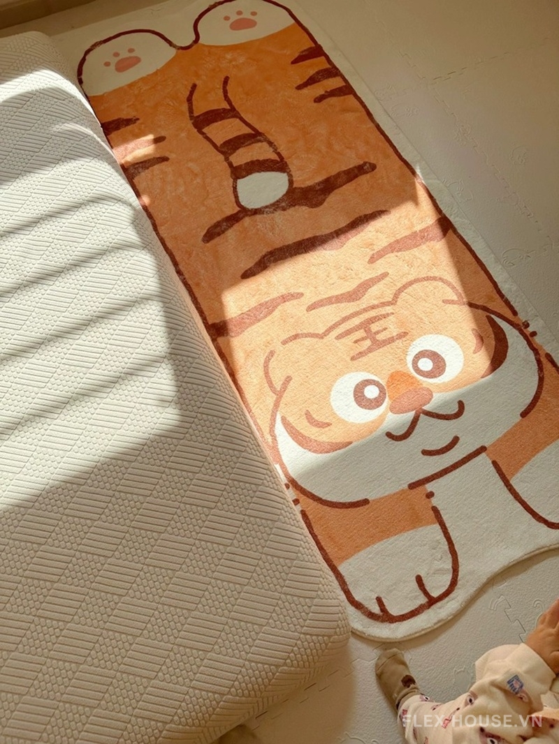 Thảm trải sàn cho trẻ em hổ cam tinh nghịch XF4486