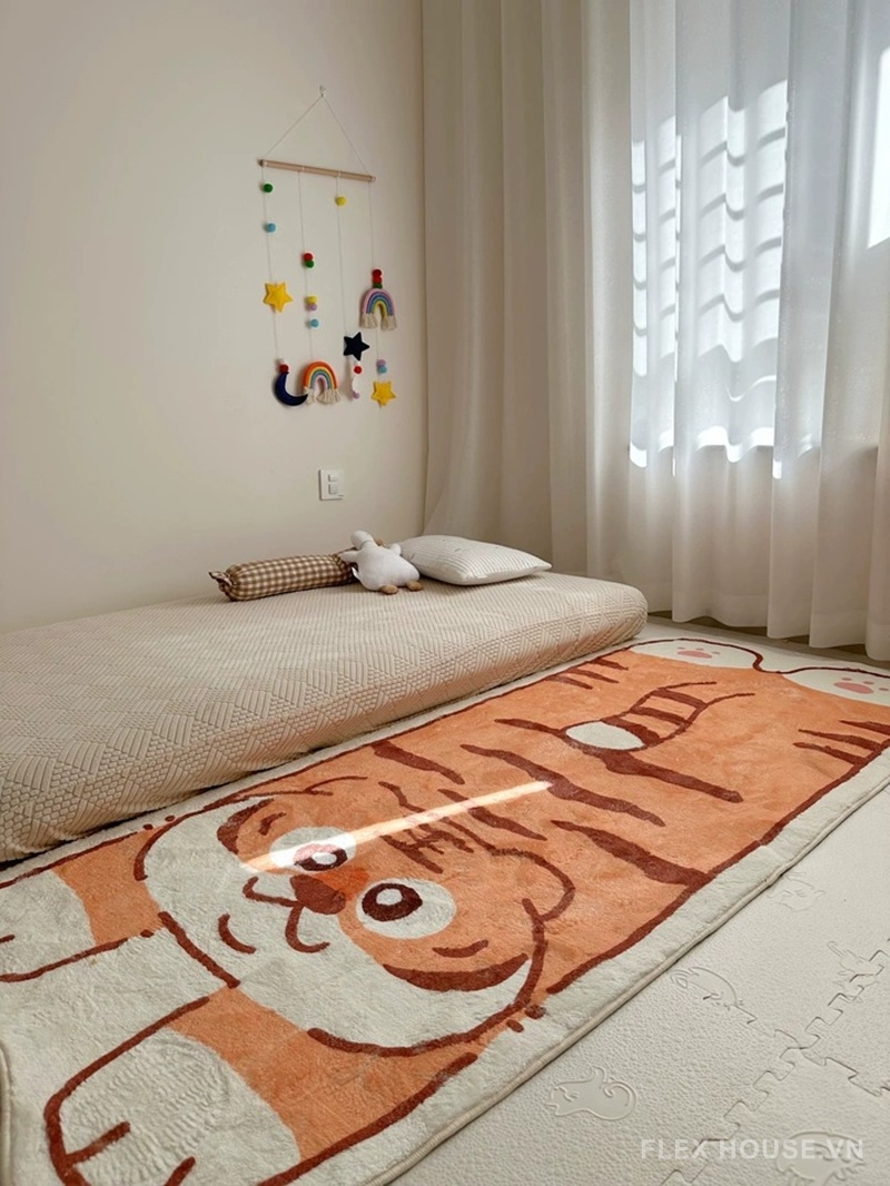 Thảm trải sàn cho trẻ em hổ cam tinh nghịch XF4486