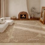 Thảm trải sàn họa tiết thiên nhiên trừu tượng tone mocha XF8683.03