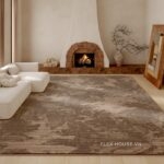 Thảm trải sàn họa tiết thiên nhiên trừu tượng tone mocha XF8683.04