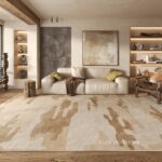 Thảm trải sàn phòng khách caramel ấm áp XF8682.04