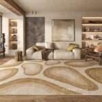 Thảm trải sàn phòng khách caramel ấm áp XF8682.05