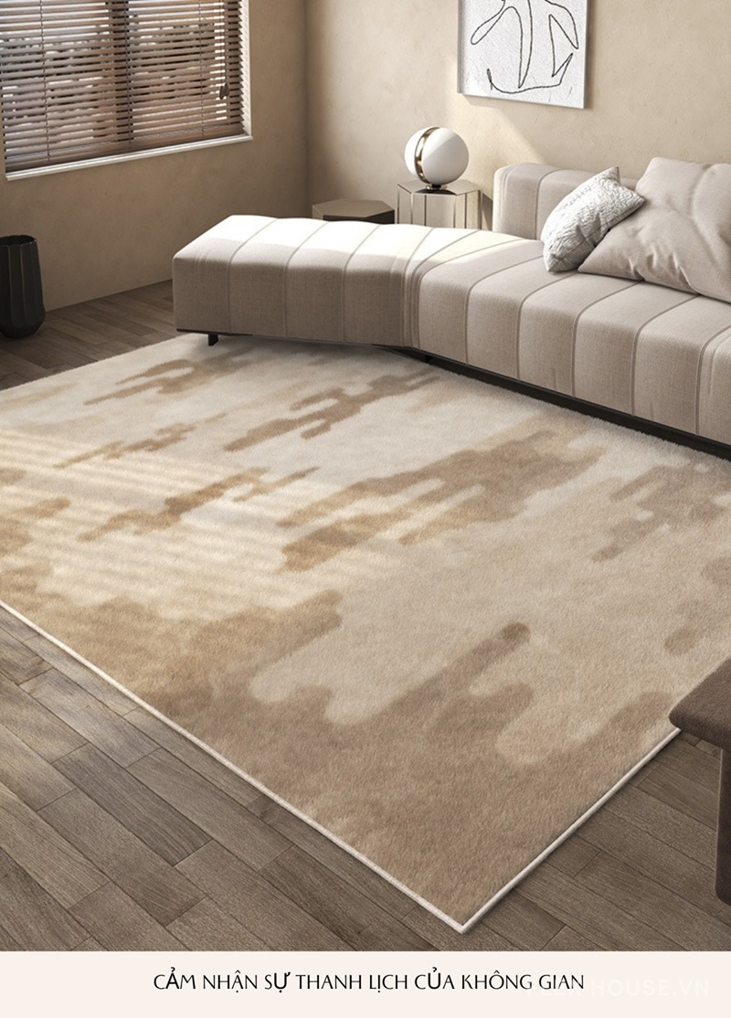 Thảm trải sàn phòng khách caramel ấm áp XF8682
